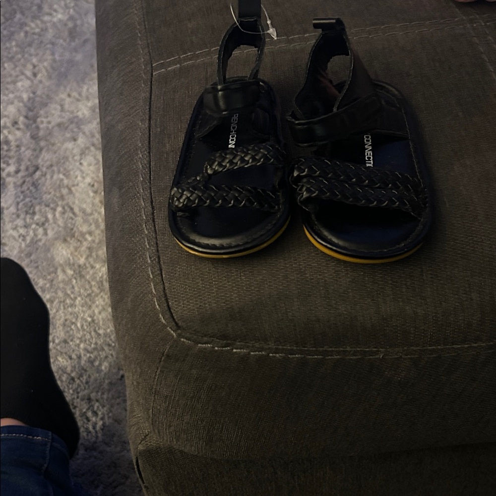 French Connection Black Kids Sandals